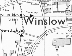 Former bowling green on map of 1978